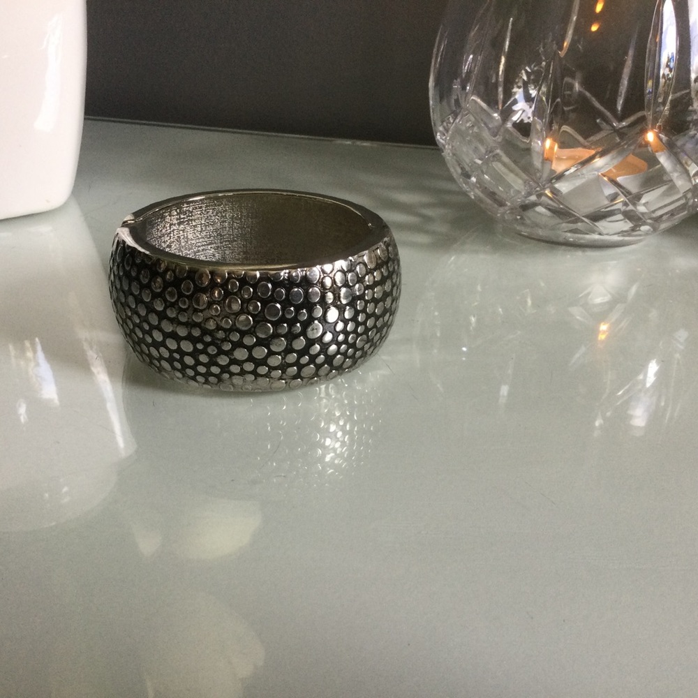 Silver Hinge Cuff Bracelet
